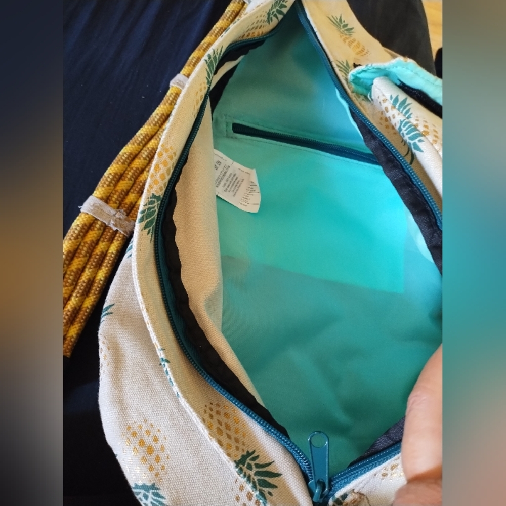 KAVU Women's Pineapple Print Crossbody Sling Bag in Cream - Picture 9 of 13